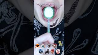 asmr GREEN ZOMBIE🧟BRAINS🧠LOLLIPOP🍭 HALLOWEEN 2024🎃🦇🕷️🤡🧟satisfying eating sounds mukbang 먹방