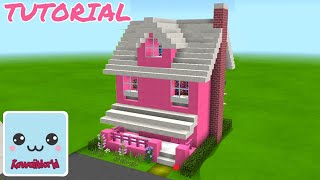 How to build MODERN SUBURBAN House in Kawaii World - TUTORIAL