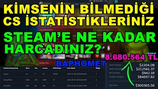 KİMSENİN BİLMEDİĞİ CS İSTATİSTİKLERİNİZ | STEAM'E NE KADAR HARCAMA YAPTINIZ?