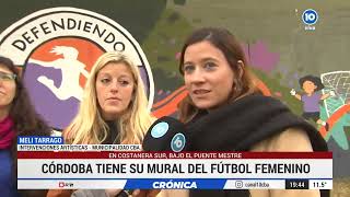 Primer mural de fútbol femenino en Córdoba