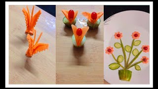 Beautiful 3 fruit decoration || fruit art || fruit carving || fruit digain #vairalvideo #decoration