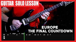 EUROPE - The Final Countdown【 GUITAR SOLO LESSON 】