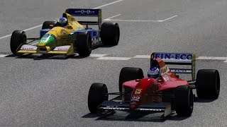 JJ Lehto Will Not Let Go. Michael Schumacher Battles Hard to get past JJ Lehto. Assetto Corsa Racing