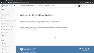 RStudio Cloud - Joining a workspace, student view