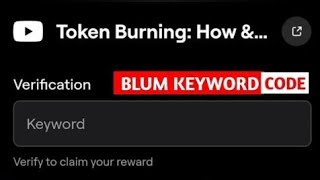 Token Burning How & Why Blum Code Today | Token Burning Blum New Video Code 7 October Video Keyword