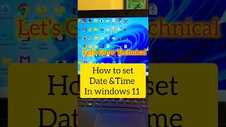 How to set date & time in windows 11 #trending #viral #shorts #computer #education