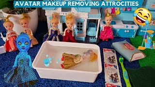 இந்த Avatar makeupஅ remove பண்றதுக்குள்ள🤣💥|Barbie Fun Tamil|Barbie show tamil|Barbie tamil