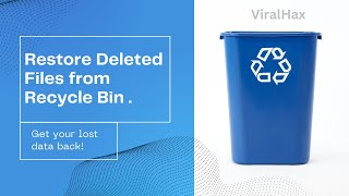 How to Restore Deleted Files from Recycle Bin | Recover Deleted Files from Recycle Bin