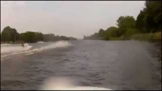 Le Départ des 24 Heures Motonautiques de Rouen 2014