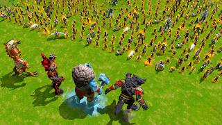 TITANS Team vs HEROES Team - Age of Mythology Retold