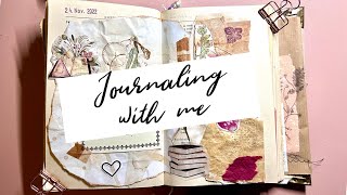 Journaling with me | ASMR Papiergeräusche | the sounds of paper| Junk Journal | altered book