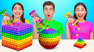 I Only Eat Rainbow Food For 1 Day  #funny #123gohacks #schoolhacks