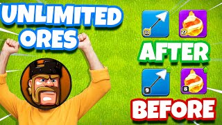 Every Single Trick To Get Maximum Amount of Ores in COC.......😎😎