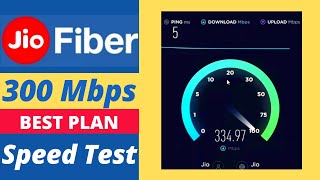 Jio fiber 300 Mbps plan speed test