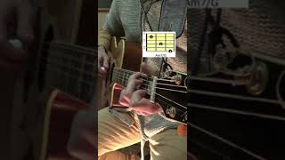 Fingerstyle exercise in Am7, guitar #shorts