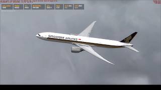 [FSX] PMDG 777-300ER SIA8 WSSS to RKSI on VATSIM! 18MAY2017 (Takeoff)