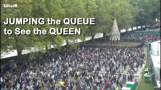 Karen Jumping the Queue to See the Queen Lying in State at Westminster Hall