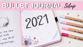 My 2021 Bullet Journal Setup (Clean + Romantic Theme)