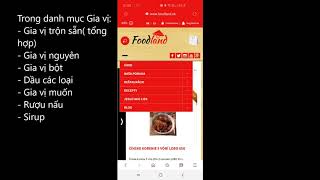 Cách đặt hàng trên trang web cửa hàng thực phẩm Foodland