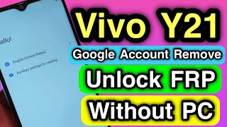 Vivo Y21 FRP Unlock Android 12  2023 | Vivo Y21 Google Account Remove Without Pc |