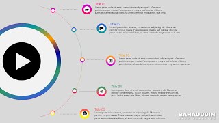 Animated 5 option circular infographic slide in PowerPoint - Bahauddin