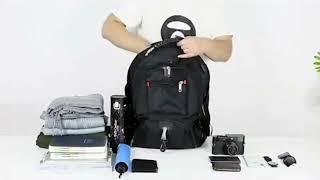 "Ultimate Waterproof Laptop Backpack | Swiss 17” USB Charging & Anti-Theft Features!"