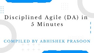 Disciplined Agile Delivery