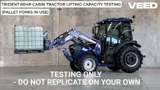 Trident 60HP cabin tractor lifting capacity testing