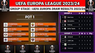 🔴UEFA Europa League Draw 2023/24 Group Stage | UEL Draw Results 2023-24