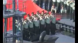 Chinese officers taking the flag oath near Ex-Varyag Carrier