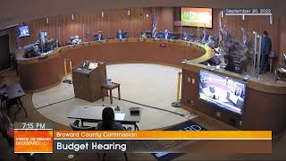 Budget Public Hearing #2 - September 20, 2022 5:01pm