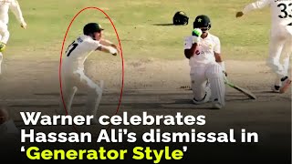 David warner copy Hasan ali Style celebration | David Warner same celebration style of Hassan Ali