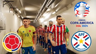 ［PES2021］Jugando Copa America 2024 Grupo D Colombia vs Paraguay Gameplay sin comentarios