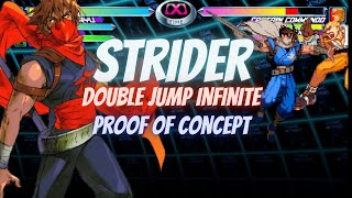 MvC2 - Strider Hiryu Double Jump Infinite (Proof of Concept)