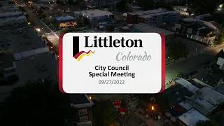 City Council Special Meeting & Study Session - 09/28/2022