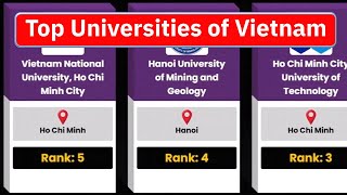 Top 60 Universities of Vietnam | University Ranking of Vietnam