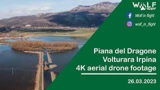 Volturara Irpina - Piana del Dragone - spring - 4K aerial drone footage