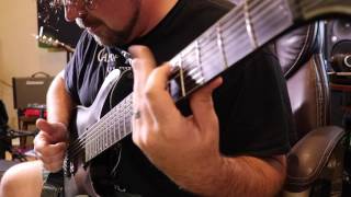 djent metal harmonics on 7 string electric