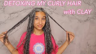 DETOXING my Curly Hair With Indian Healing Clay