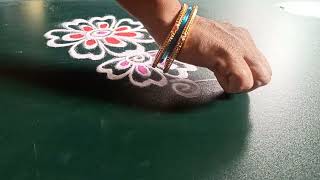 Daily Rangoli Design | Very Easy Small Rangoli | Kolam Design Easy | Small Muggulu #rangolidesign