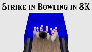 [4500p60] Volltreffer! Ein #Strike im #Bowling als #Rendering