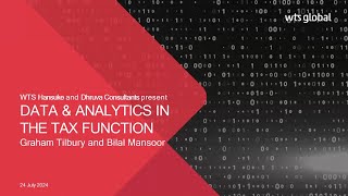 Webinar on Managing Data and Analytics in the Tax Function