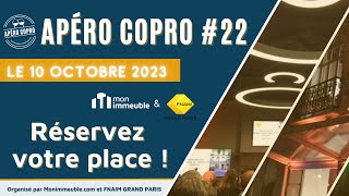 APÉRO COPRO #22 : Une soirée pour les copropriétaires, syndic et acteurs de la copropriété