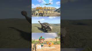 Dinosaur Battle: Ankylosaur vs T-Rex #cartoon #dinosaur  #kidsvideo