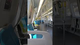 riding on the new bart train