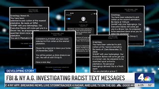 FBI investigating texts telling Black people to report to plantation after election | NBC New York