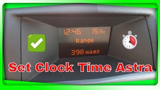 How to Set Change the Clock Time on a 2008-2010 Saturn Astra or Opel