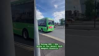 Newport Electric - Yutong E9L (Z54): Route 21 for Retail Park