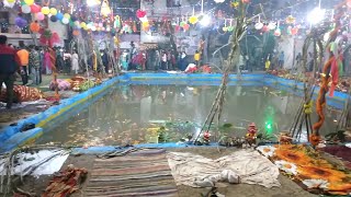 Chhath Function Urban Village Delhi, People Gathering, Makeshift Water Tank