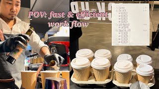 Barista in Action, Multitasking, Filipino In Vienna, Austria